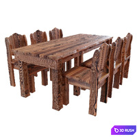 Table and chairs under the antiquity