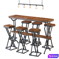 Loft bar of pipes