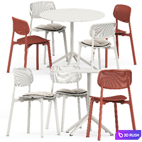 Colander chair and Elephant round table by Kristalia