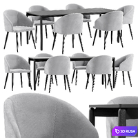 Dining chair Pmg Korfu and table Saga
