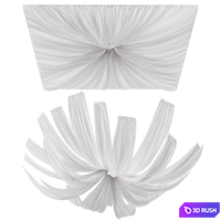 Draperies on the ceiling