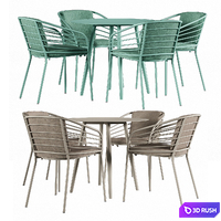 Cancún outdoor cafe table and chair set by BoConcept