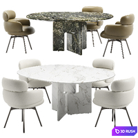Vivienne Chair & Nico Table 02 by Minotti