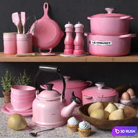 Le Creuset set pink. Decorative set for the kitchen