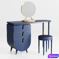 Homary - Modern Makeup Vanity Set with Mirror 01