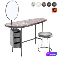 Living Divani Pebble + Nina dressing table and stool