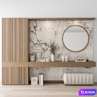 Hallway 18 - Stone and Wood Wall Set