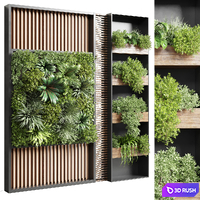 Vertical garden stand 15 - wall decor with shelves for the library and closet or showcase corona