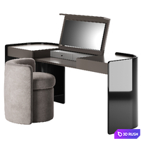 Modern Make Up Table with Pouf