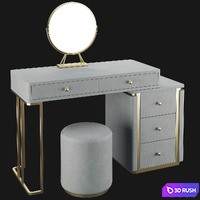 Homary Makeup Vanity Set Retracted