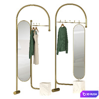 Floor clothes rack with mirror - 2 types