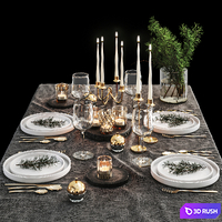 New Years table setting