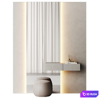 The hallway area is in a minimalist style