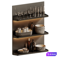 Decorative set of dishes for the kitchen 03