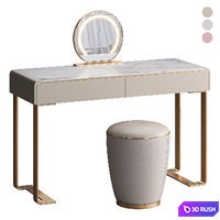 Beige and Gold solid wood Vanity set