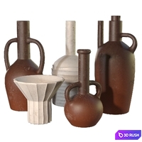 Artisan clay vessels set