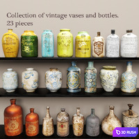Collection vases and bottles. 23 pieces
