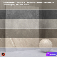 6 materials (seamless) - stone, plaster - set 22