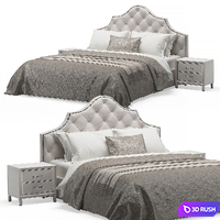Qween Bed with Safavieh Arebelle Tufted Headboard