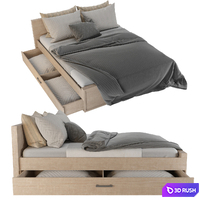 Bed Benedetti Wooden double bed 01