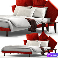 Fabric double bed PICABIA By Bonaldo