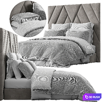 Togas Party Luxury bed linen with headboard
