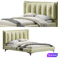 Eden Suede Fabric Upholstered Modern Bed