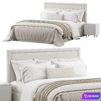 Rectangular Upholstered Headboard Bed