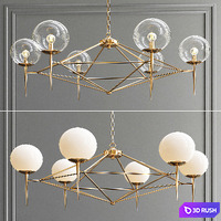 Rowan Milk & Clear Glass Chandelier