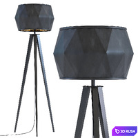 Floor Lamp Stright Tripod Matt Black