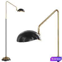 Restoration Hardware CONVESSI FLOOR LAMP Black and Brass