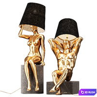 Hommer human lampshade Floor lamp Collection Pose03