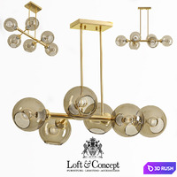 Glass Bubble Chandelier Brass Chandelier