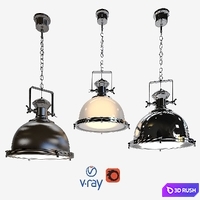 Suspended fixtures, model OLD BURDIE, 3 variants, from the company LUCIDE, Belgium.
