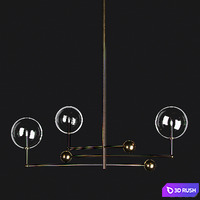 RESTORATION HARDWARE GLASS GLOBE MOBILE CHANDELIER 46