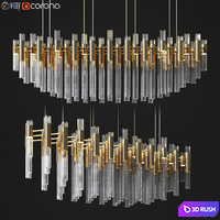 Waterfall Linear Rectangular Suspension Chandelier luxxu
