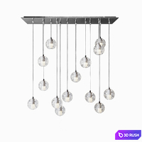 Bocci led crystal glass ball 14 designed by Omer Arbel in 2005