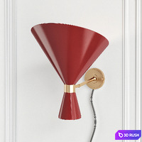 Mid-Century Italian Brass & Metal Diabolo Sconces