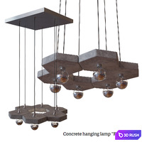 Concrete hanging lamp "FAVO ​​tria"