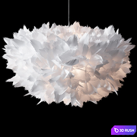 White feather chandelier