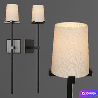 Restoration Hardware PAUILLAC TORCHE SCONCE Fabric shade and Black