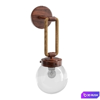 Coastal Cottage Rope Globe Sconce