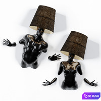 Hommer human lampshade Wall lamp Collection Pose01