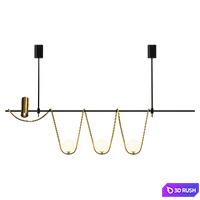 Linear island chandelier