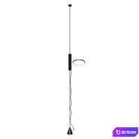 Floor lamp Floor - pendant design lamp Ok by Flos (black)