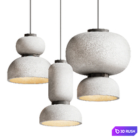 Japandi Lantern Shaped Pendant Light
