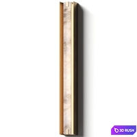 Double Line Wall Light - Square in Circle