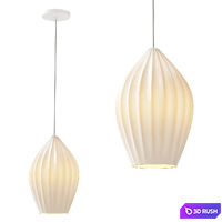 Pendant Light Ceramic Ribbed