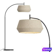 Große Bogenlampe Dicte aus Faltenstoff