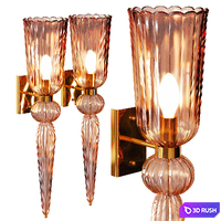 Modernist Rose Hand-Blown Murano Glass